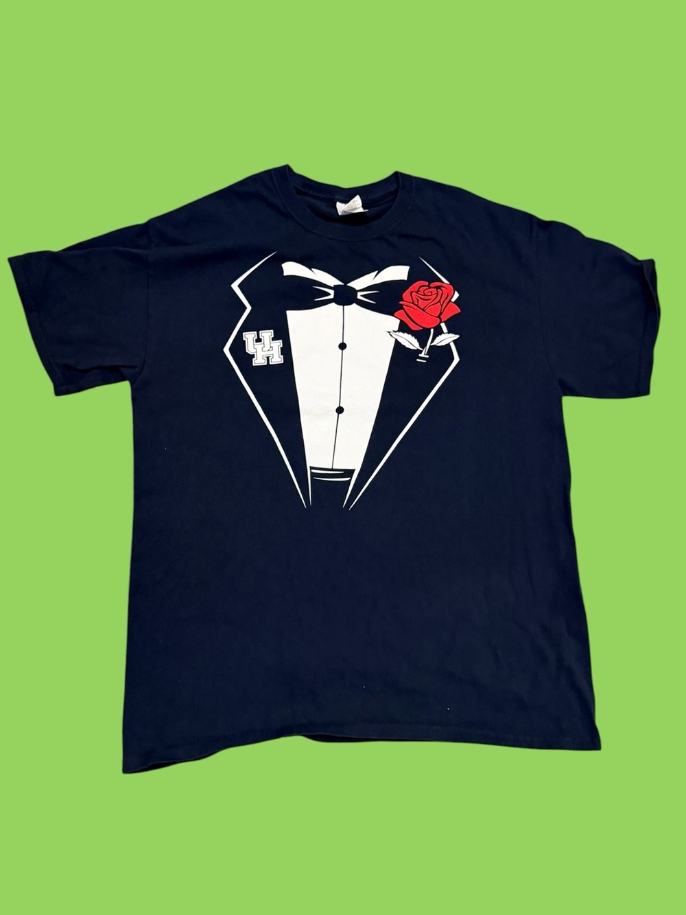 Vintage Y2K University of Houston Tuxedo Shirt Size Large Funny Cute